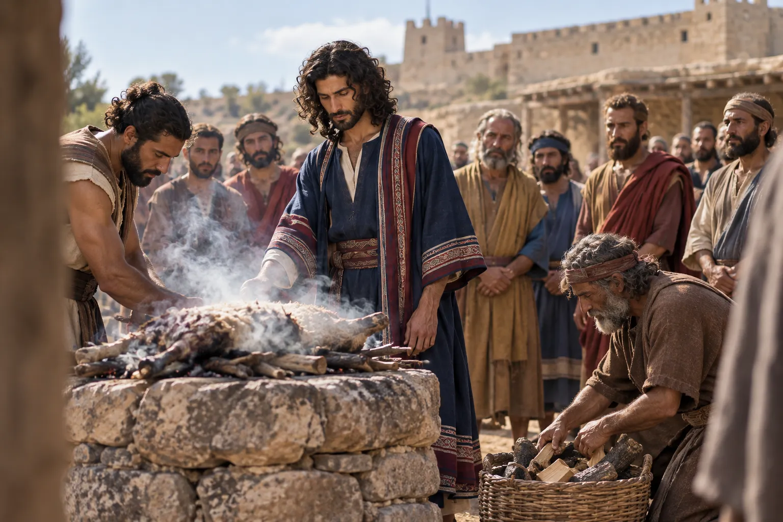 Absalom’s sacrifice at Hebron (2 Samuel 15:12)