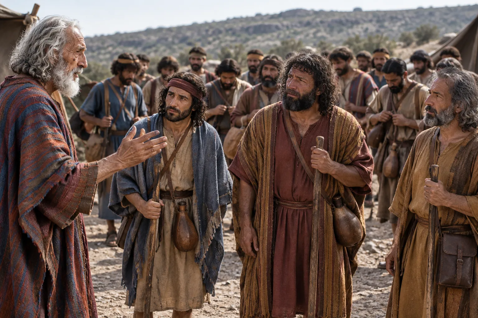The Twenty-One Surveyors Rise to Go (Joshua 18:8)
