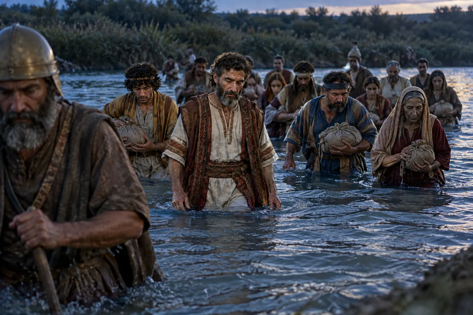 David’s people cross the Jordan (2 Samuel 17:22)
