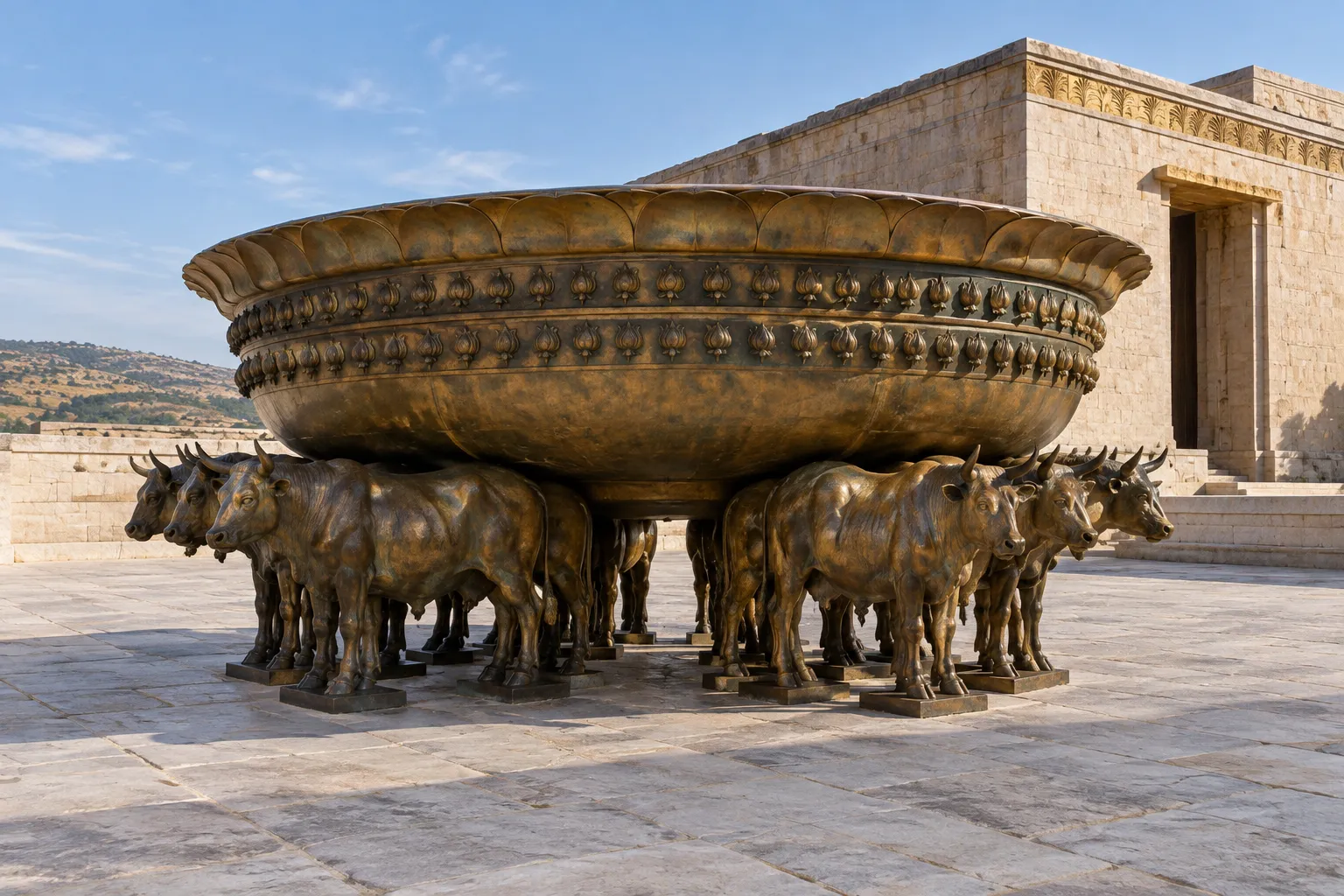 The great bronze Sea (2 Chronicles 4:1–6)