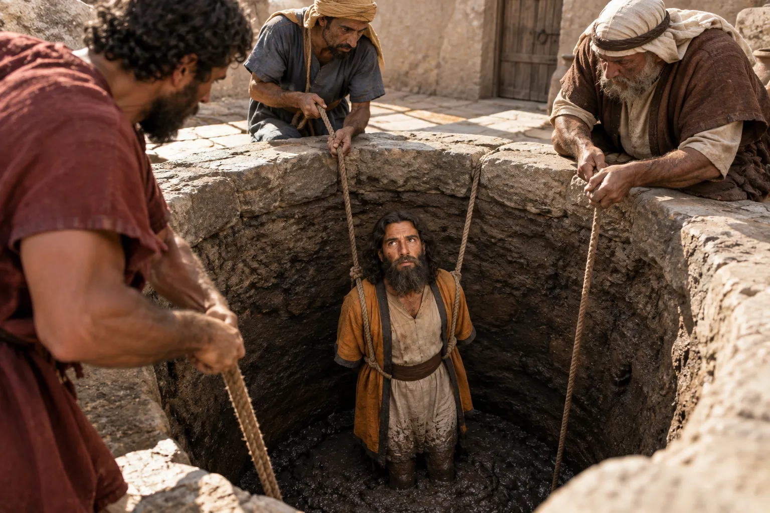 Jeremiah Sinks into the Cistern Mud (Jeremiah 38:6)