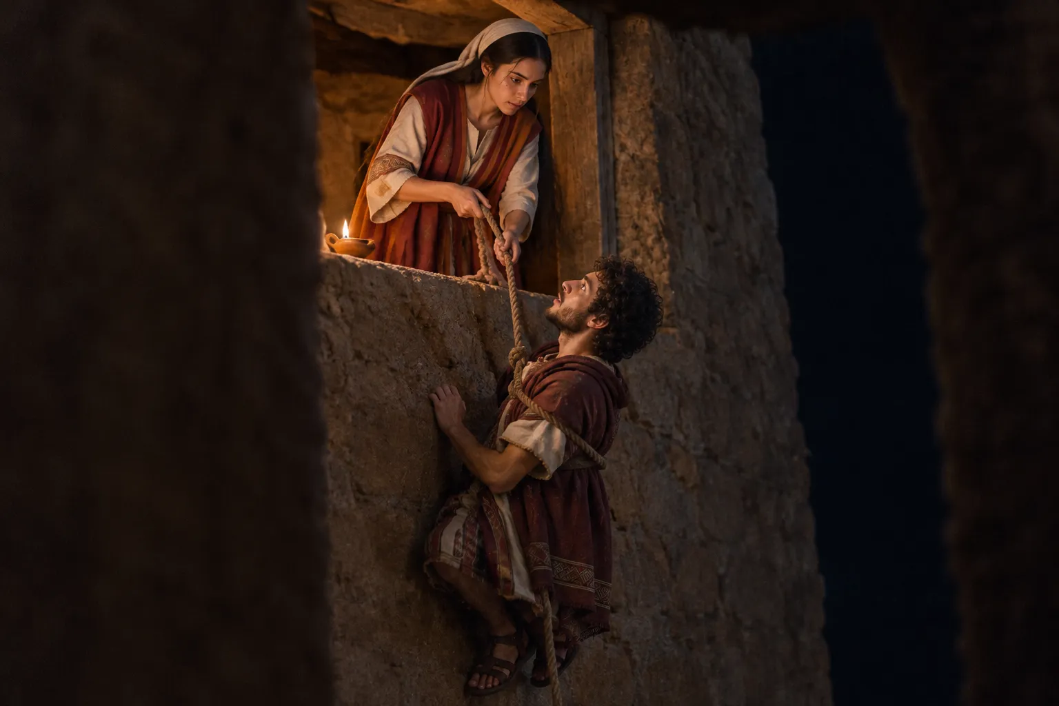 Michal Lowers David from the Window (1 Samuel 19:11–12)