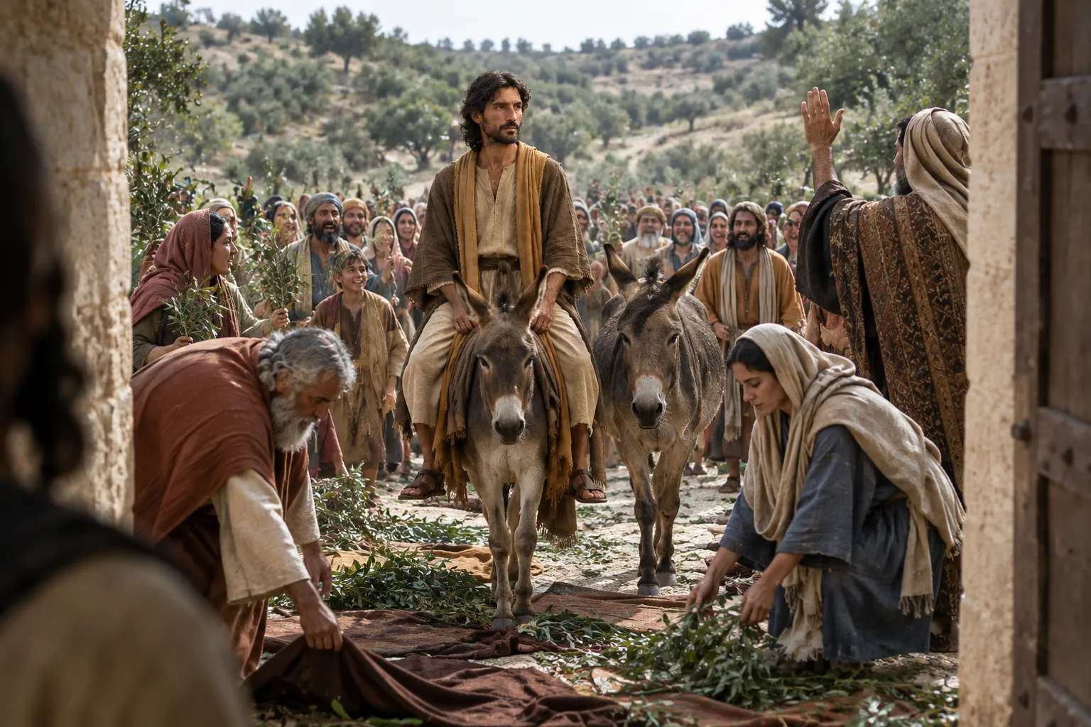 The king comes gently (Matthew 21:5–9)