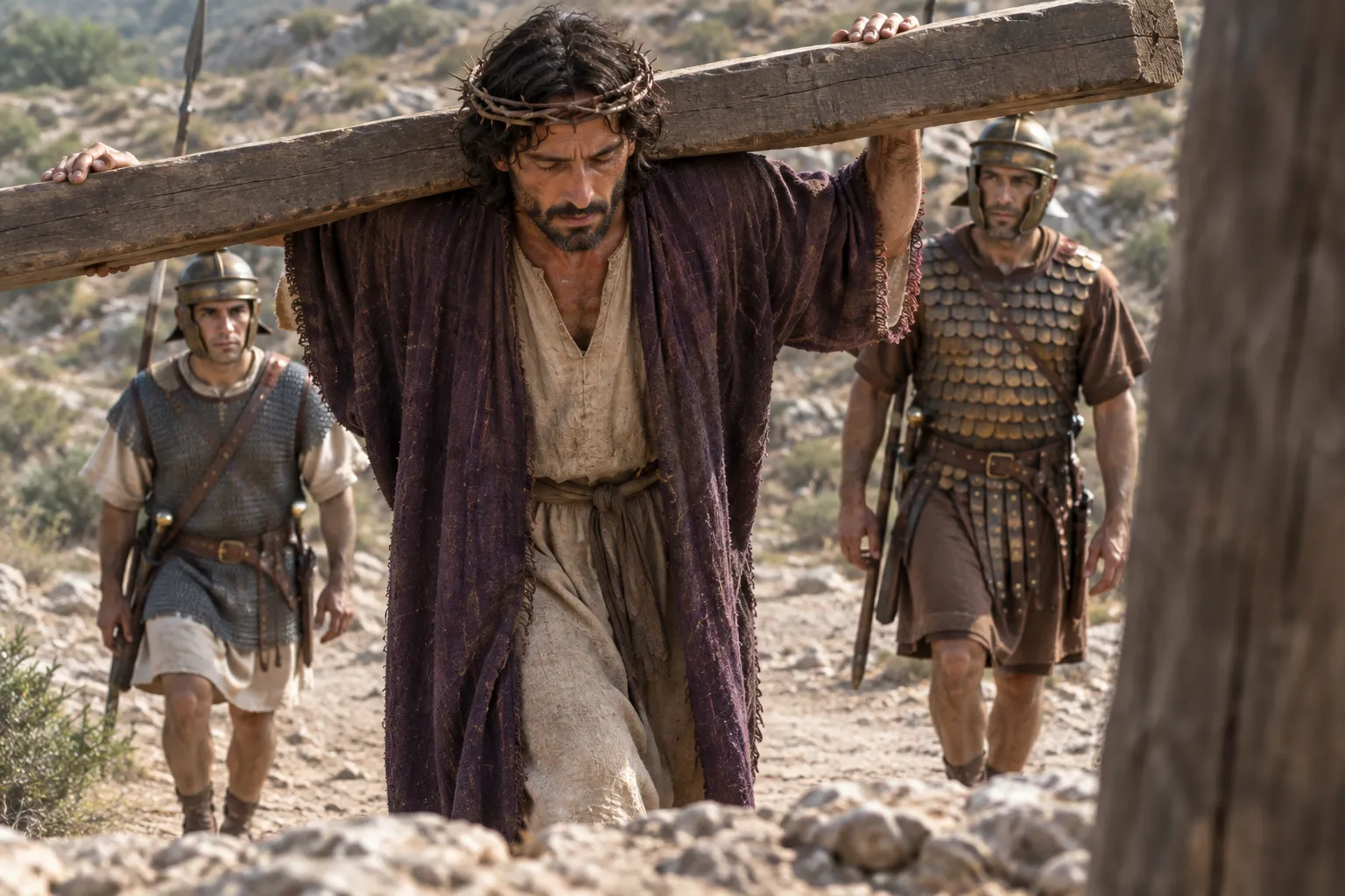 Jesus Carries the Crossbeam (John 19:17)