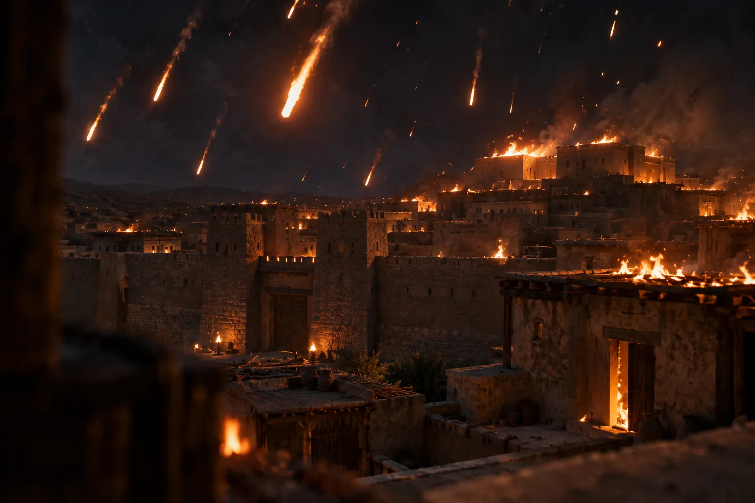Fire upon the fortified cities (Hosea 8:14)