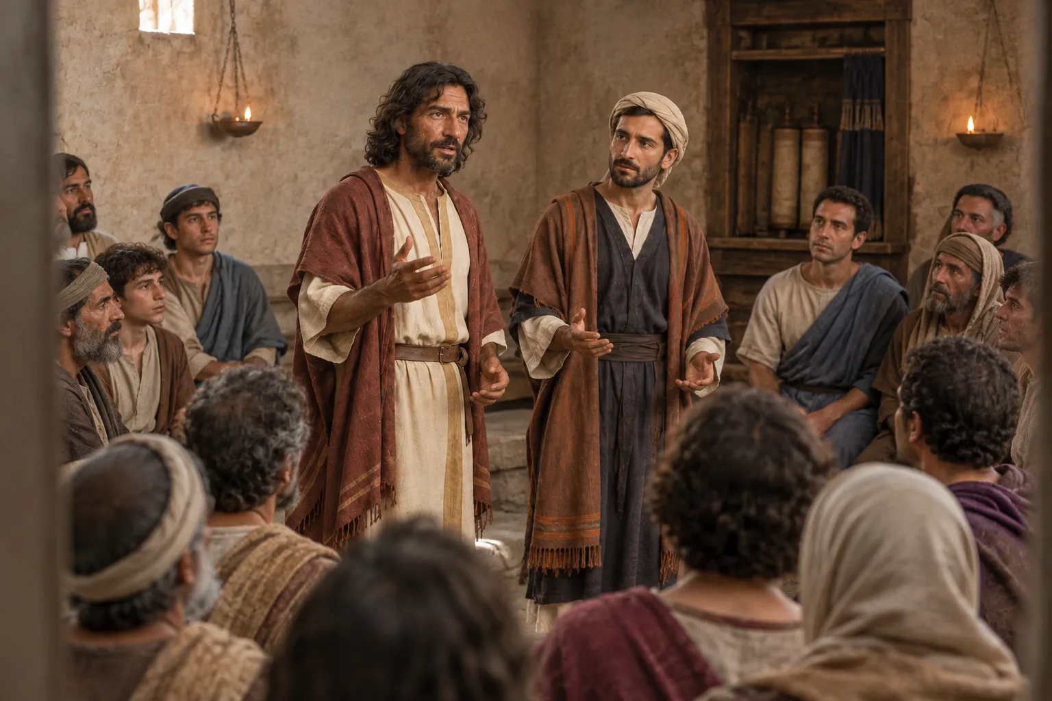 Paul and Barnabas preach in Iconium (Acts 14:1)
