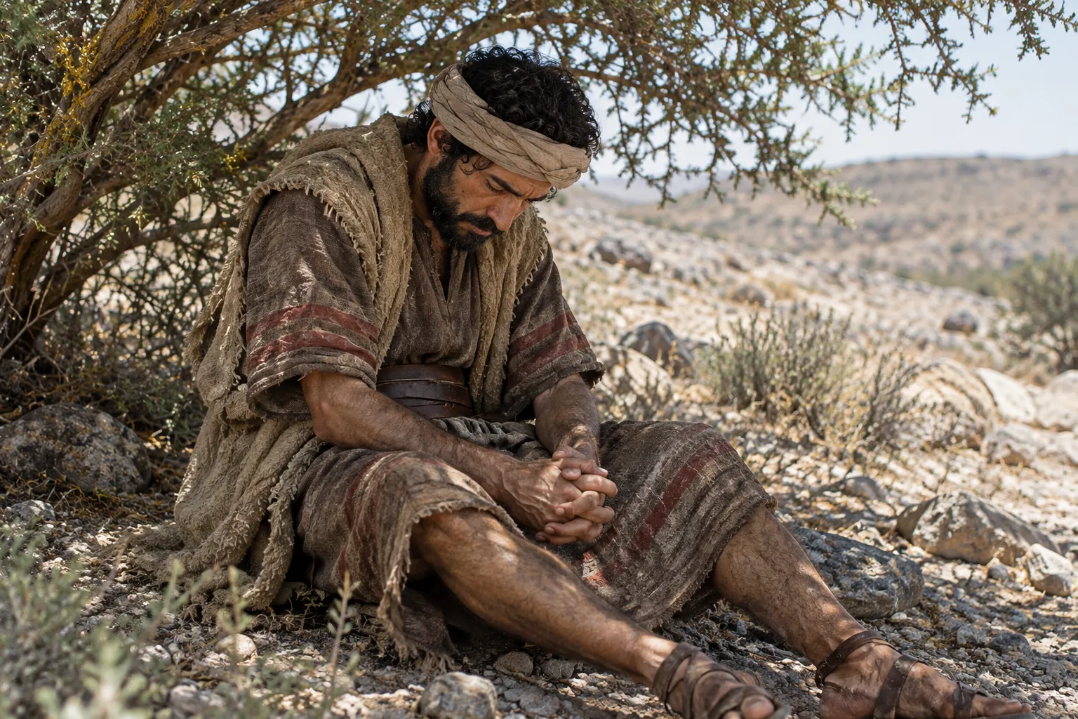 Elijah beneath the broom tree (1 Kings 19:4)