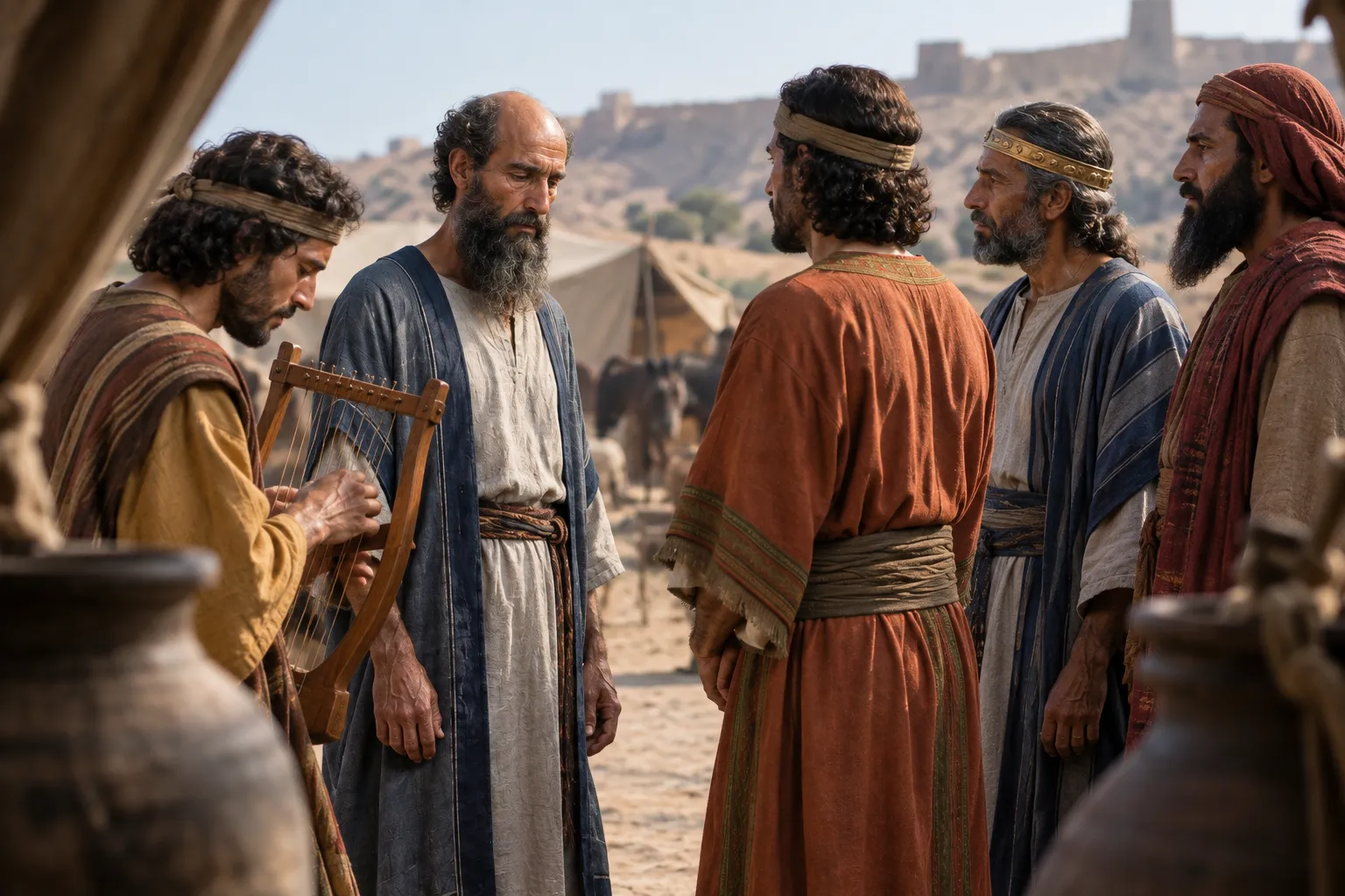 The Harpist Plays for Elisha (2 Kings 3:11–17)