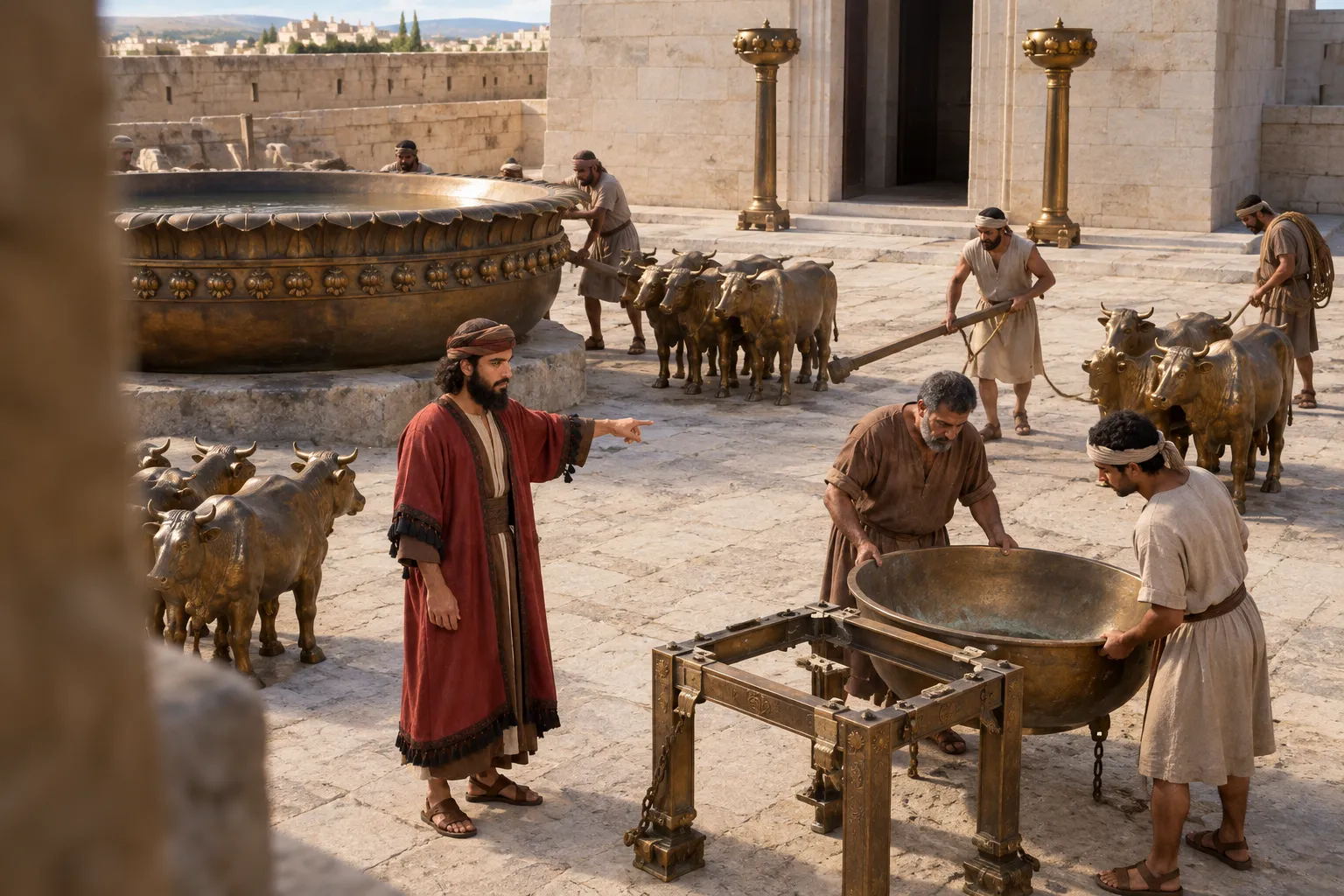 The Bronze Sea Set on Stone (2 Kings 16:17)