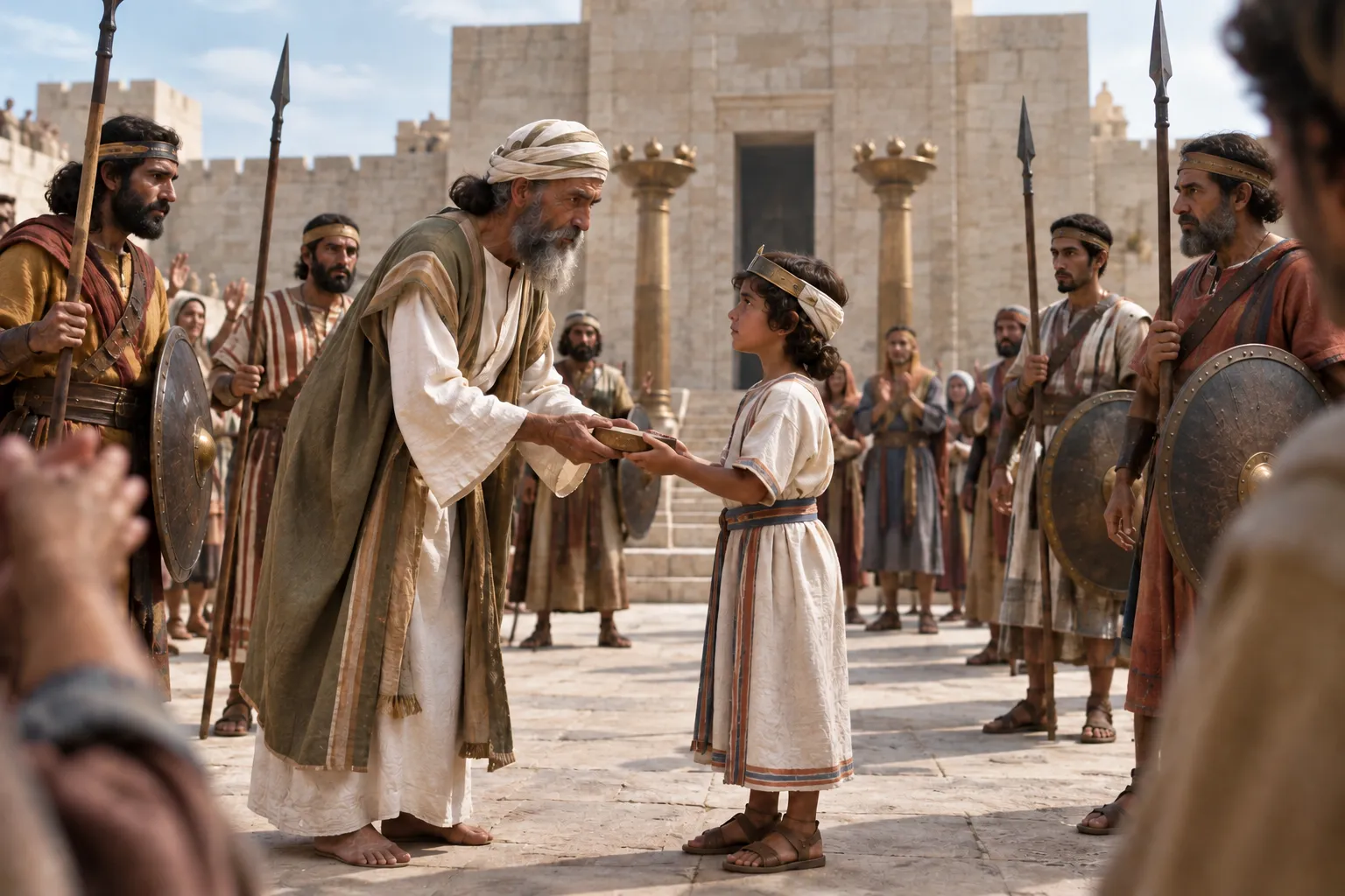 Joash Crowned in the Temple (2 Kings 11:10–12)
