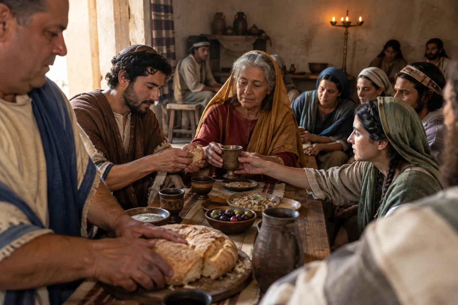 One loaf and one cup (1 Corinthians 10:16–17)