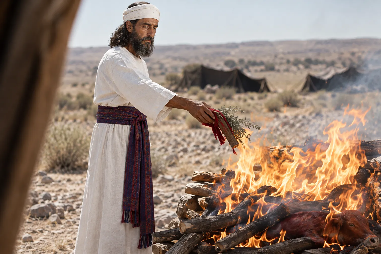 Cedar, Hyssop, and Scarlet Cast into the Fire (Numbers 19:5–6)