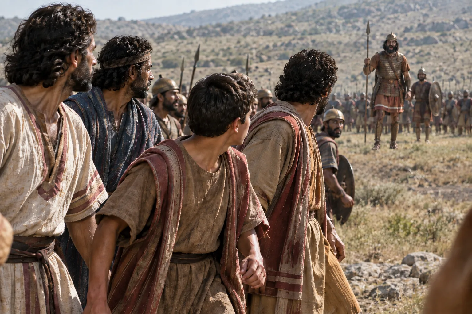 David hears the challenge (1 Samuel 17:22–24)