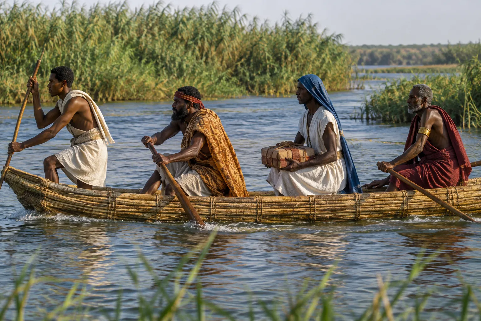 Couriers in a papyrus vessel (Isaiah 18:1–2)