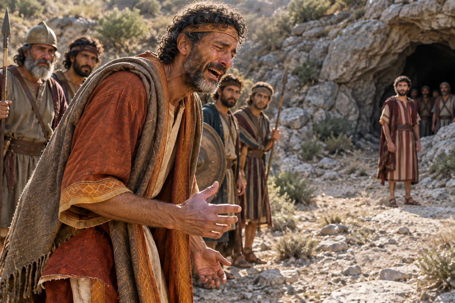 Saul weeps and answers David (1 Samuel 24:16–21)