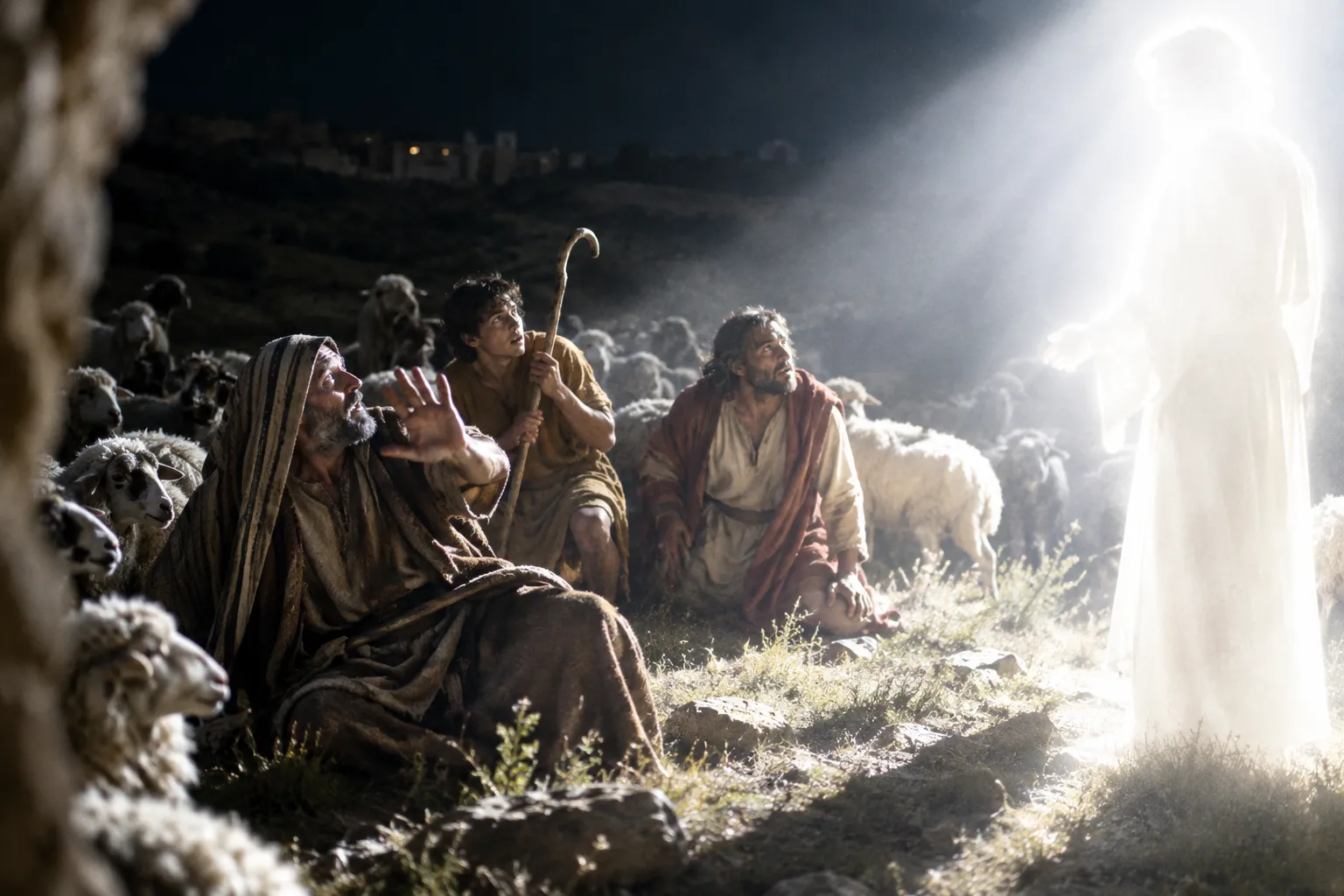 The Angel Appears to the Shepherds (Luke 2:8–12)