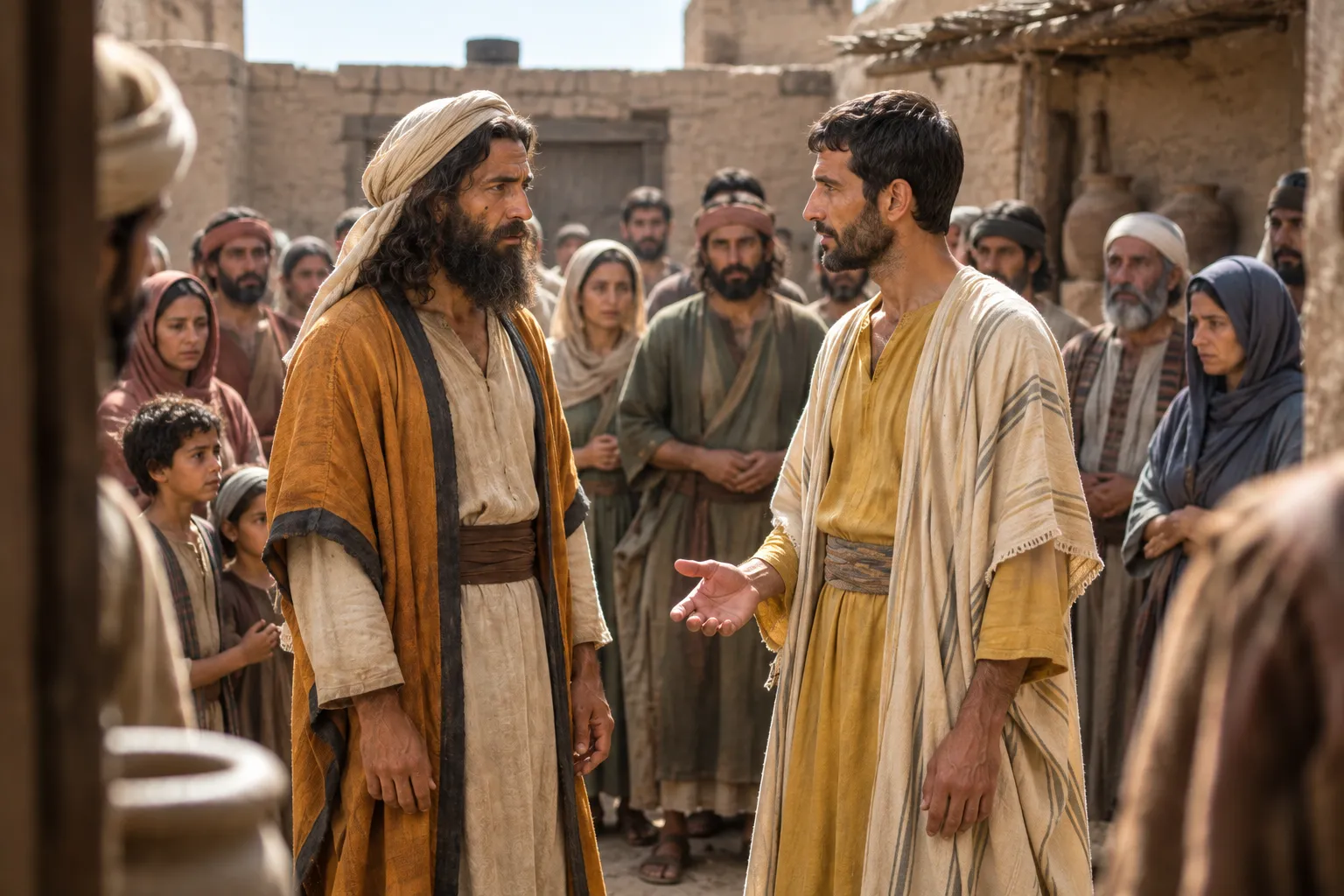 Jeremiah stays with Gedaliah at Mizpah (Jeremiah 40:6)