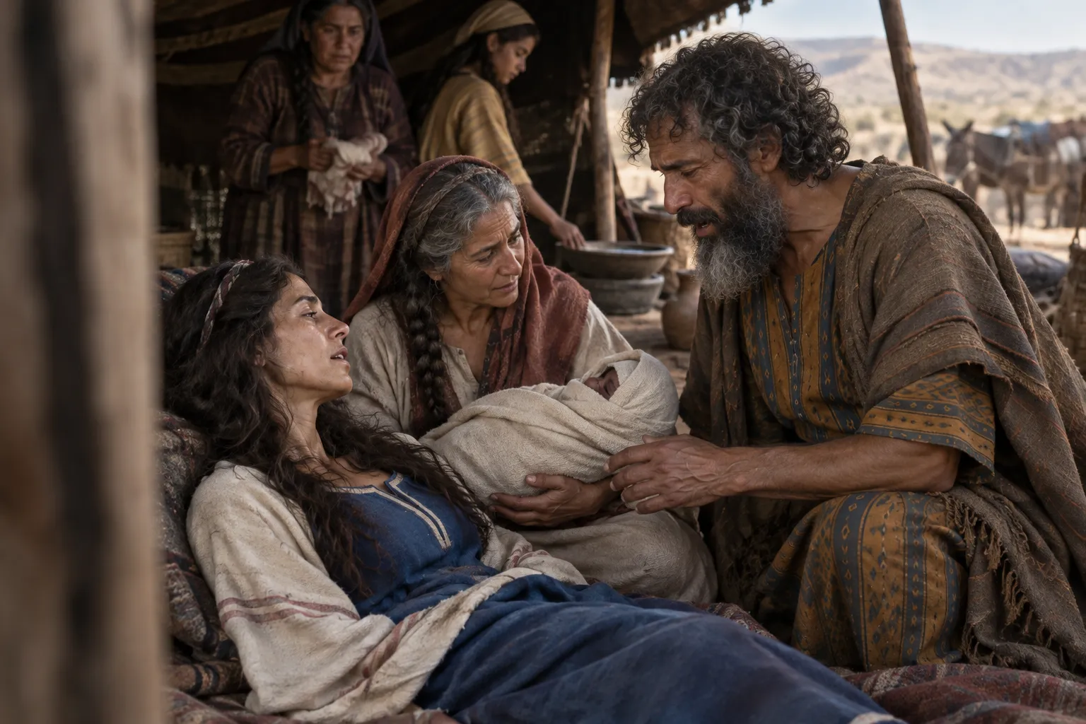 Rachel’s last breath and Benjamin’s naming (Genesis 35:16–18)