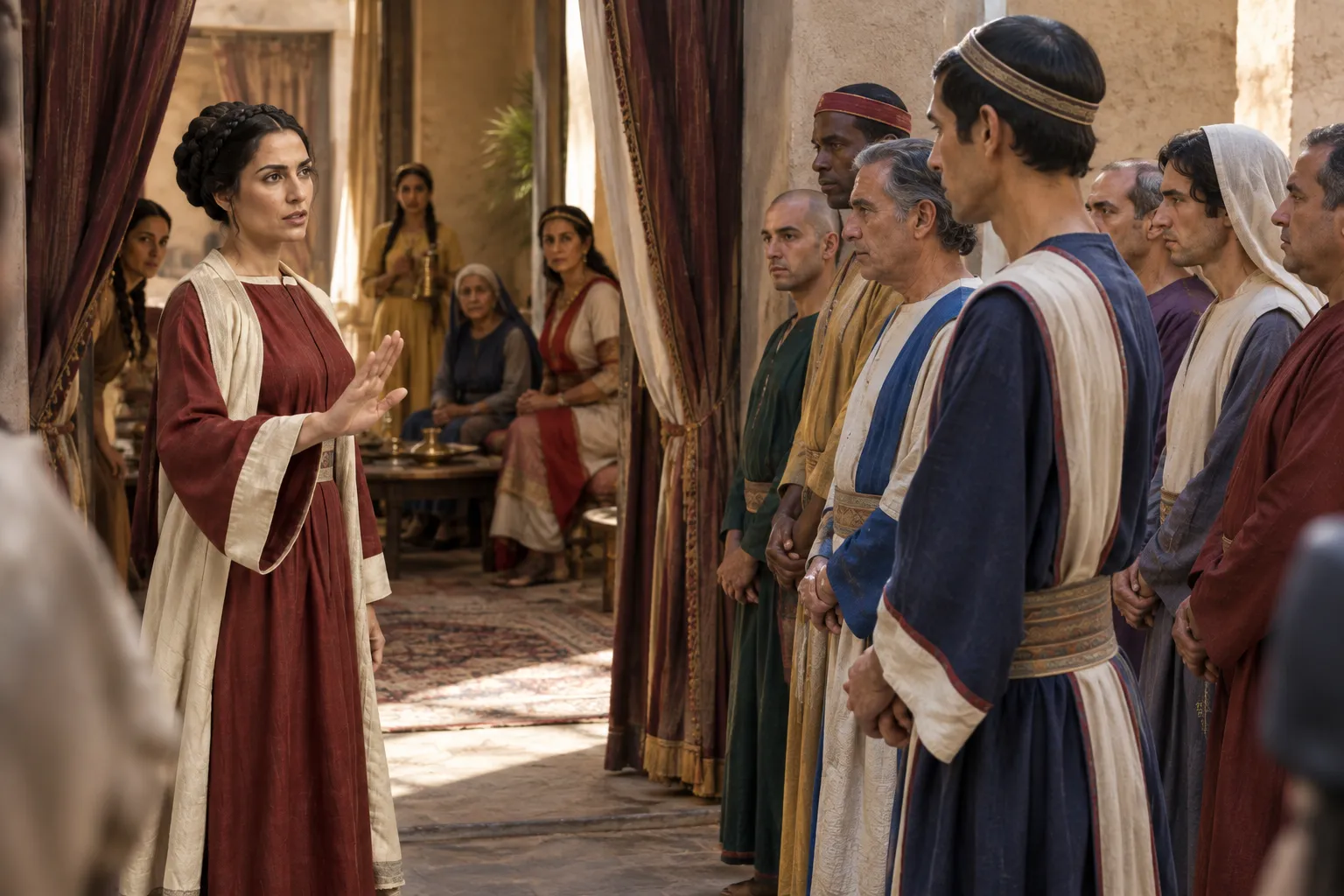 Vashti refuses the royal summons (Esther 1:9–12)