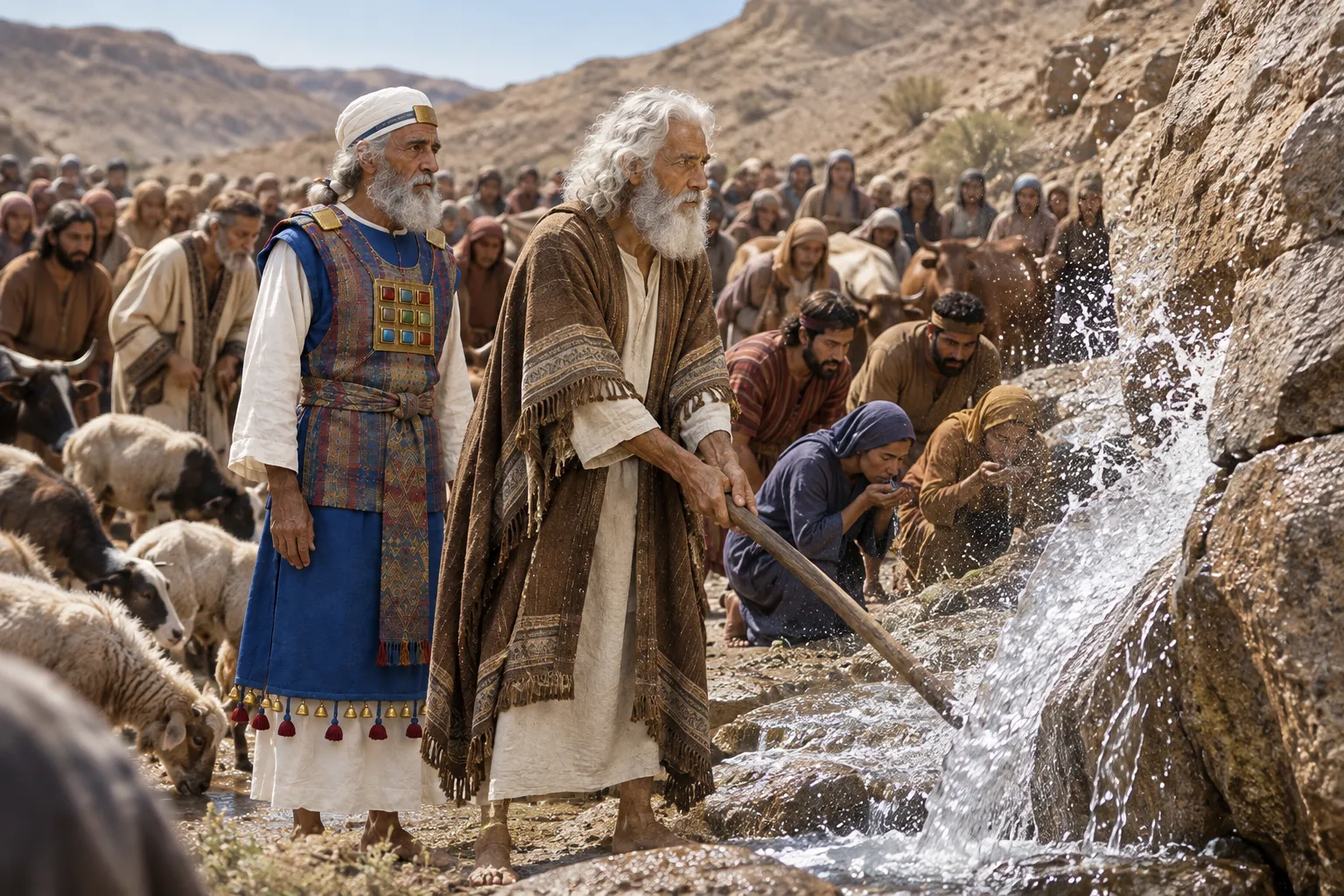 Water from the rock (Numbers 20:10–11)