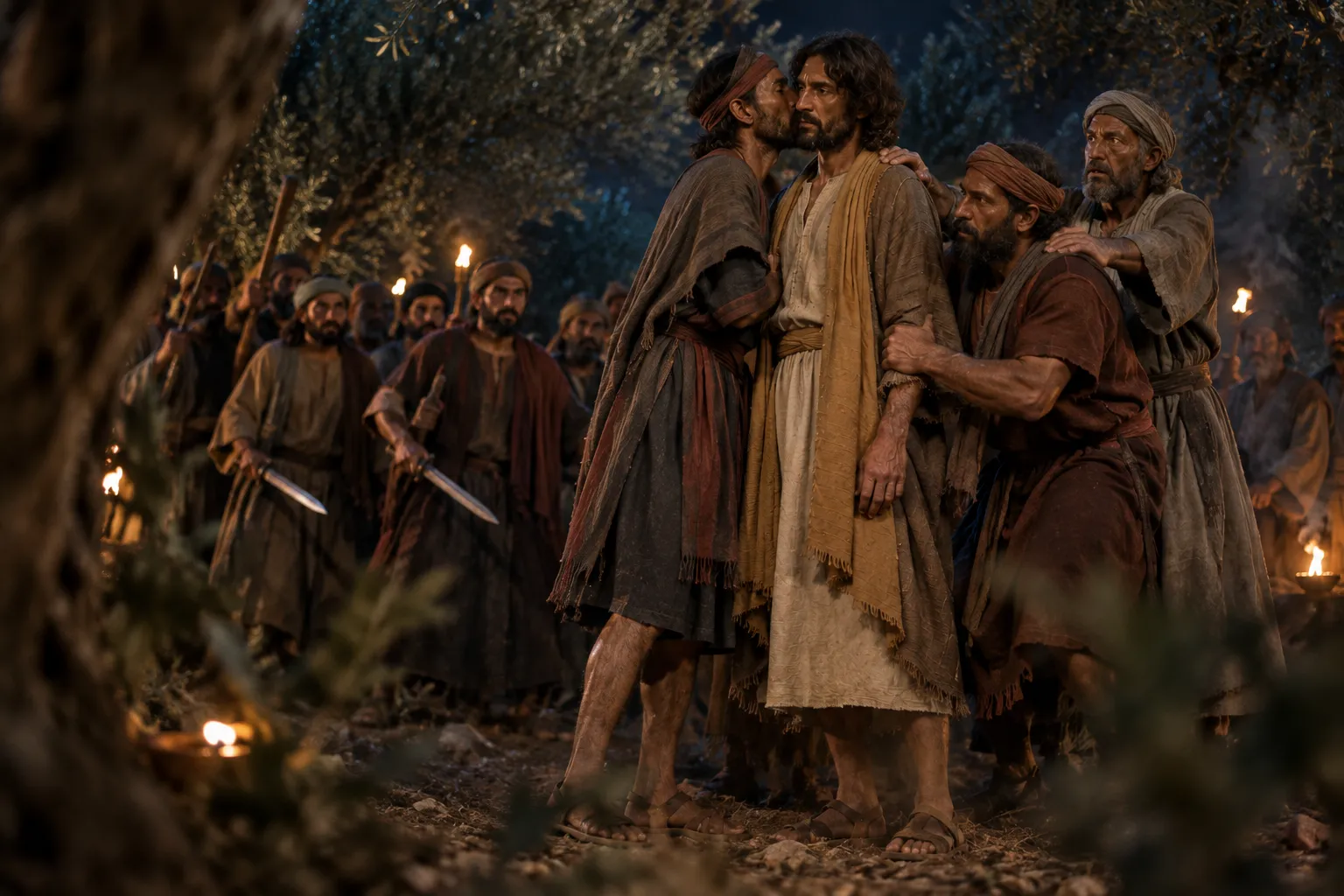 The kiss and arrest (Mark 14:43–46)