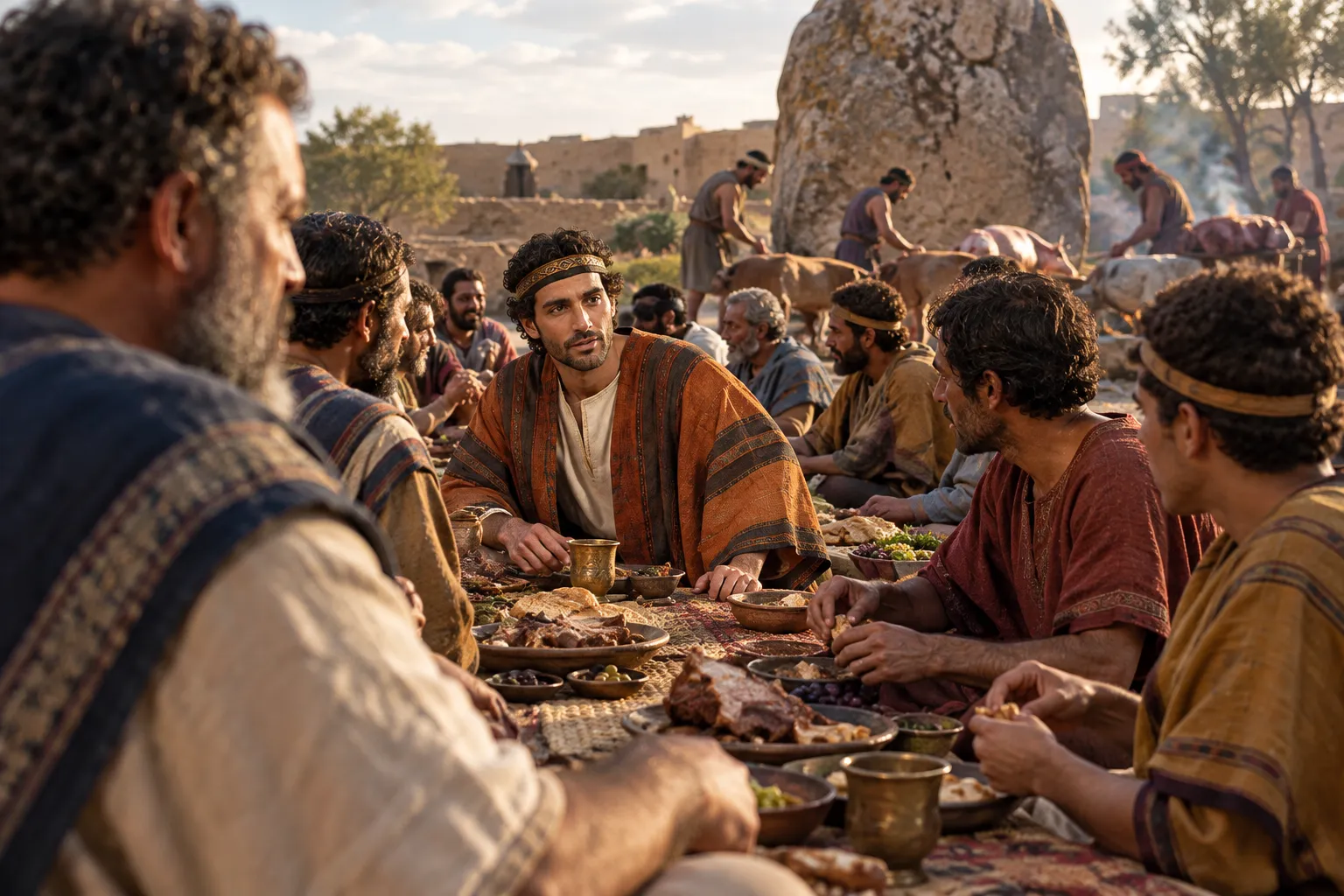 Adonijah's Rival Feast (1 Kings 1:9–10)