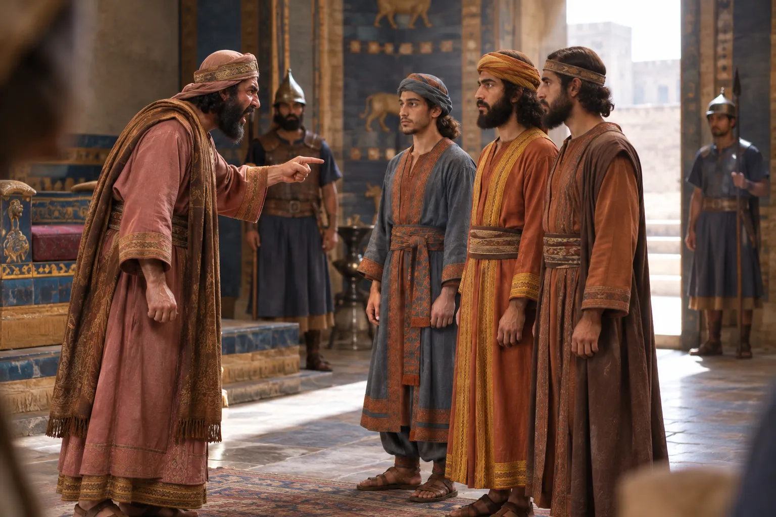 The three refuse the king (Daniel 3:13–18)