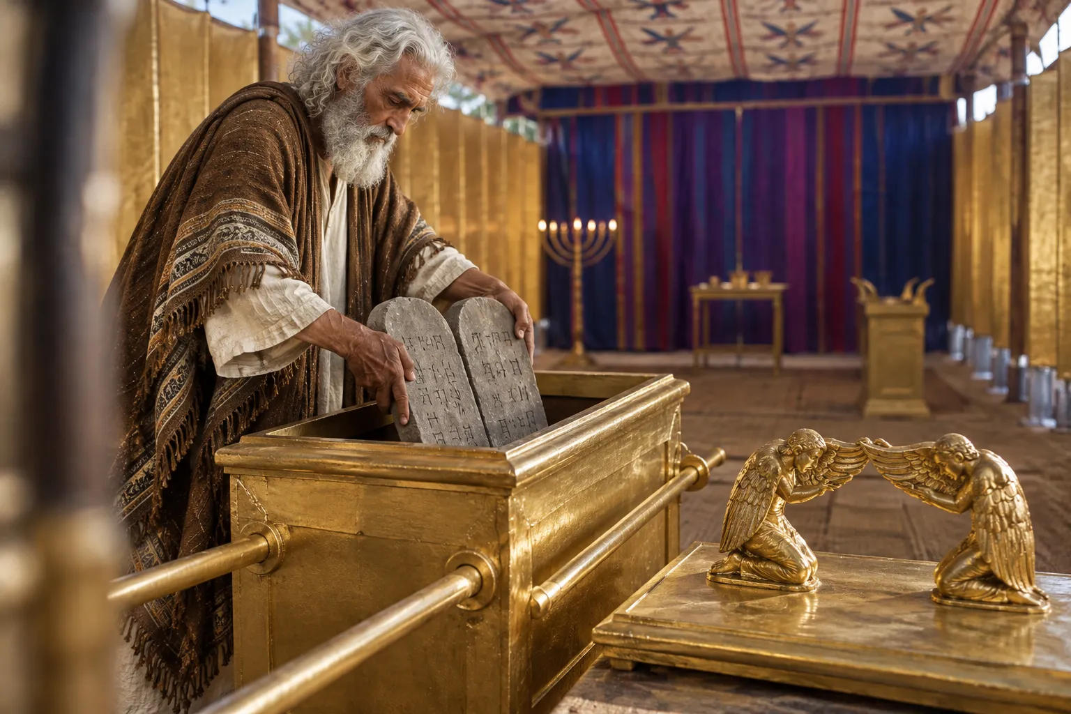 The Testimony Placed in the Ark (Exodus 40:20)
