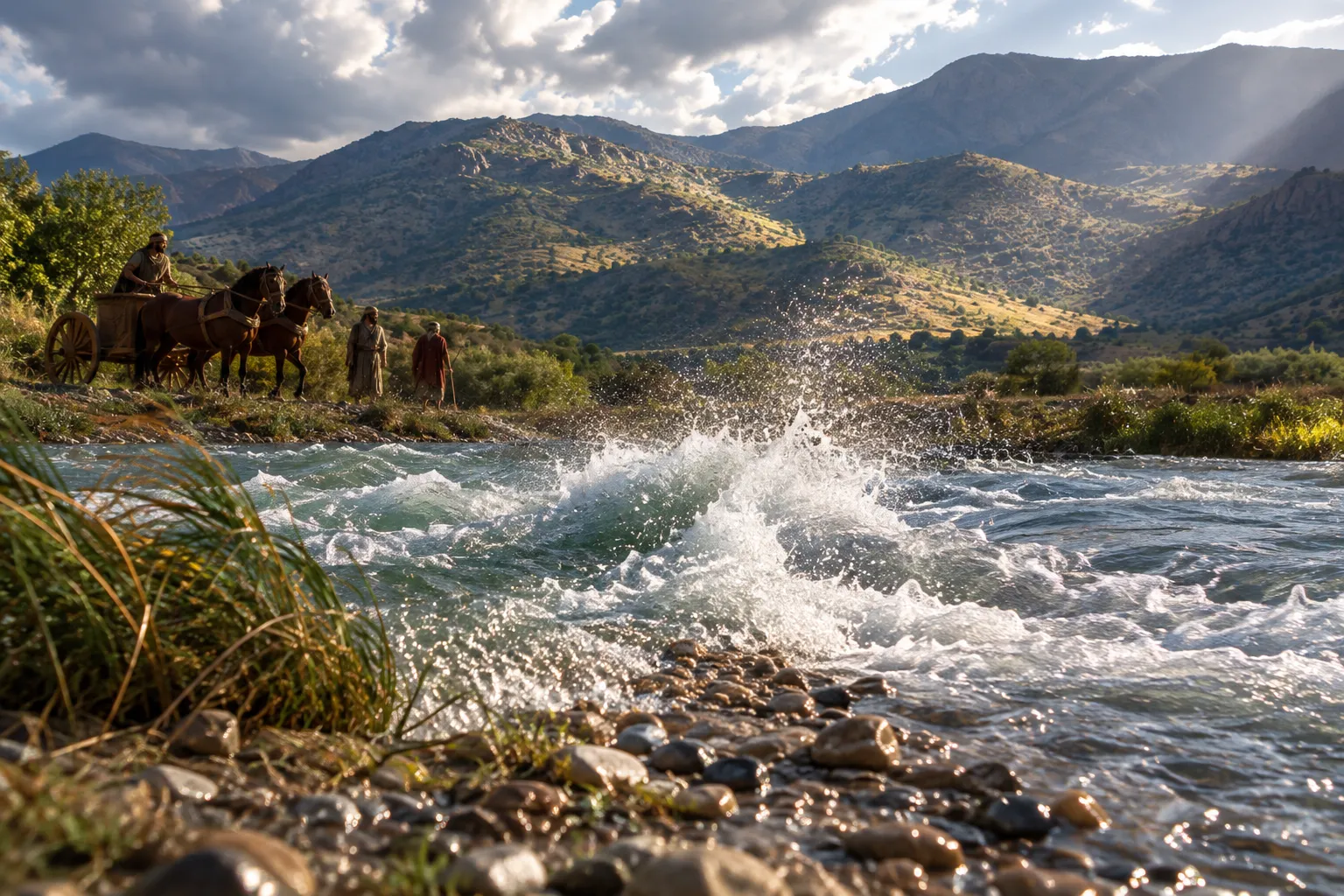 Rivers clap and mountains sing (Psalms 98:8–9)