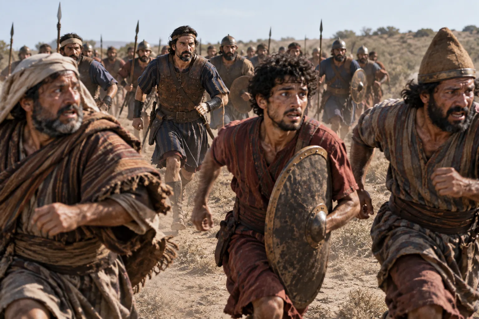 The Arameans Flee Before Joab (1 Chronicles 19:14)