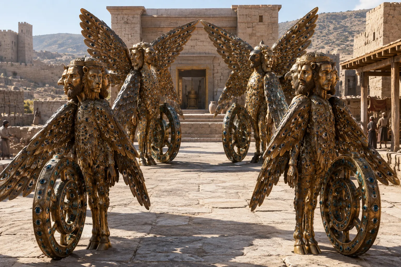The eye-covered cherubim and wheels (Ezekiel 10:9–17)