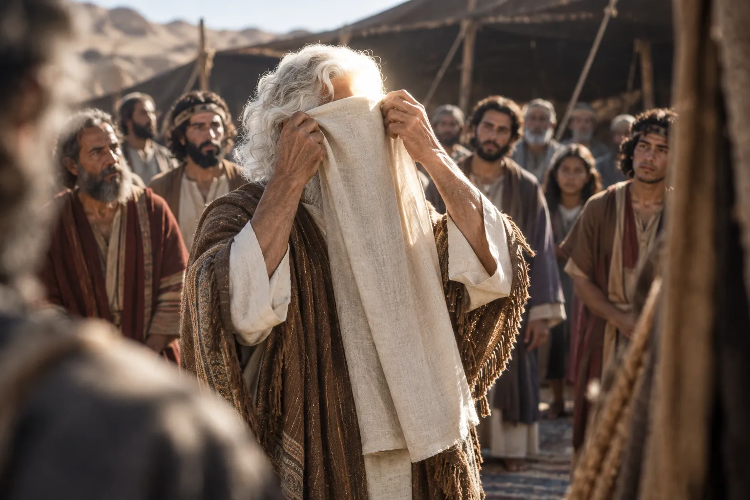Moses Veils His Face (Exodus 34:31–33)