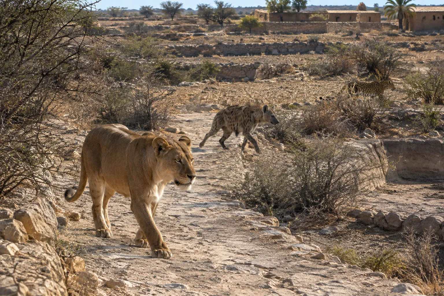 Wild beasts leave the land desolate (Ezekiel 14:15–16)