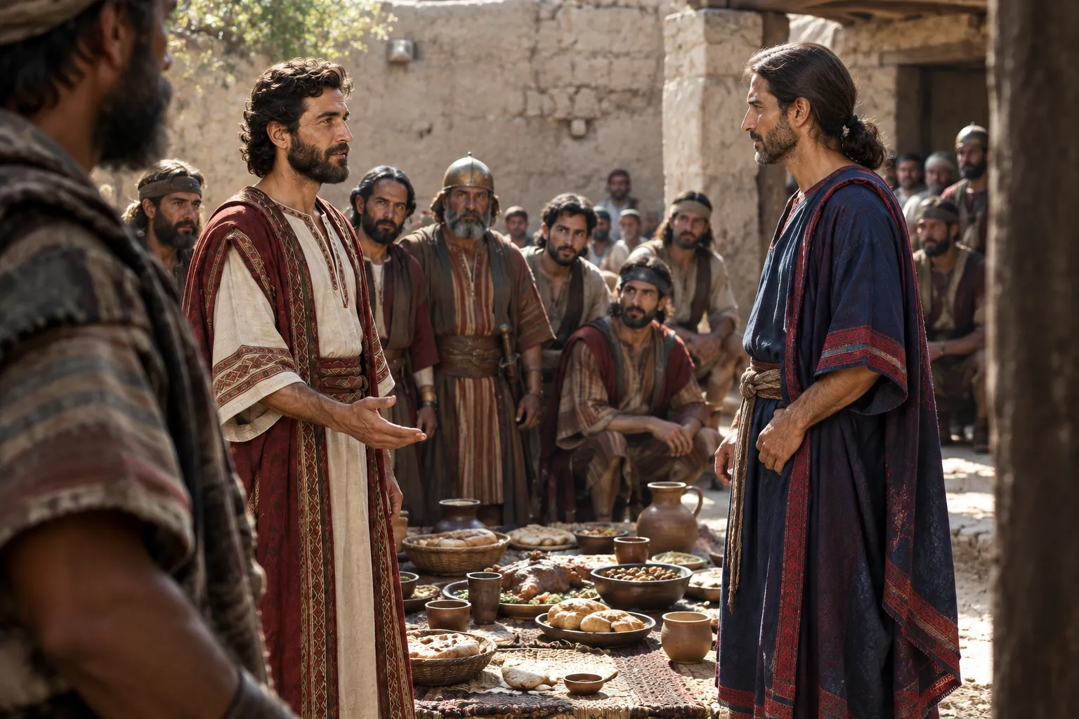 David feasts Abner and his men (2 Samuel 3:20)