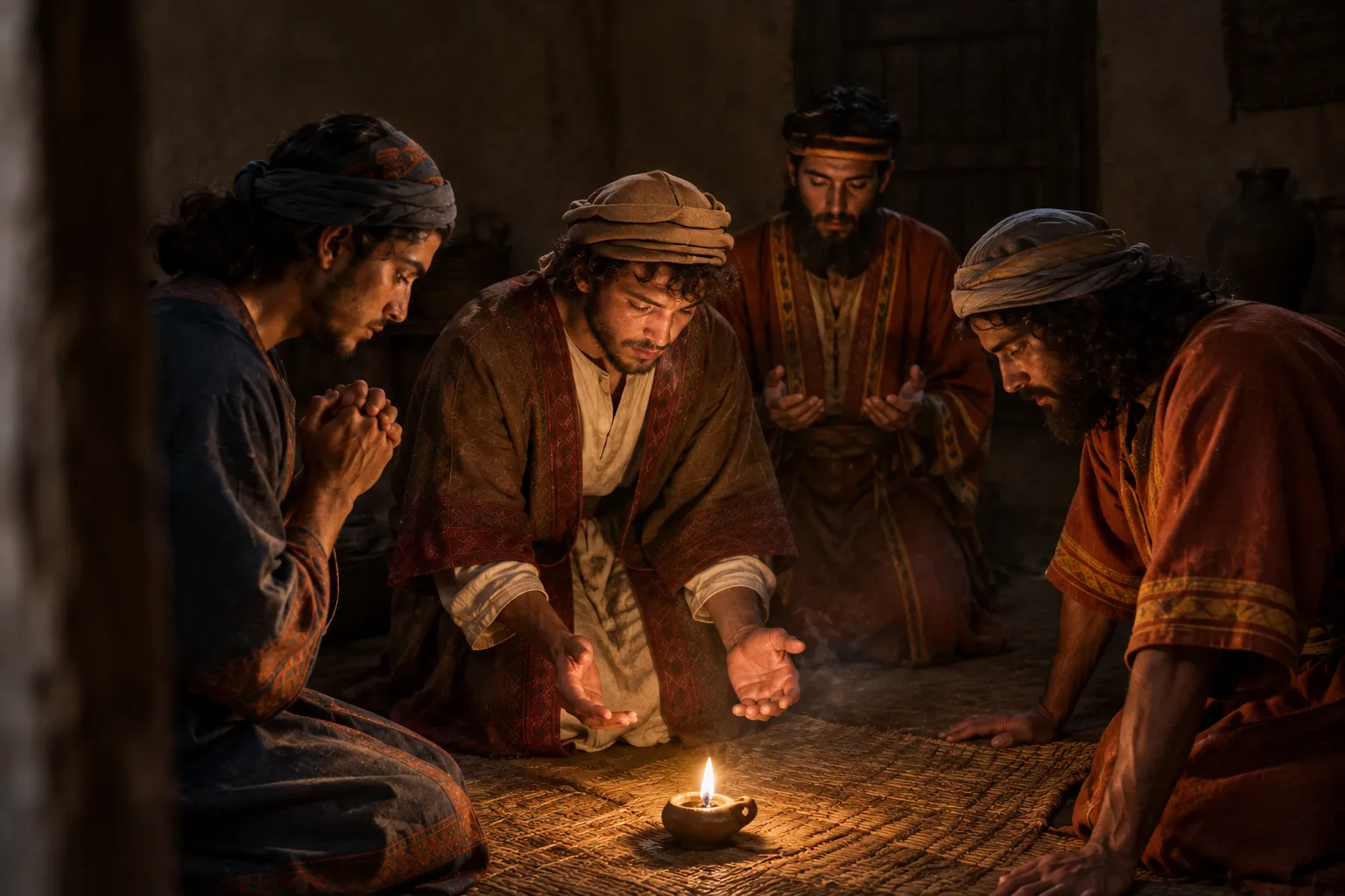 Four friends plead for mercy (Daniel 2:17–18)