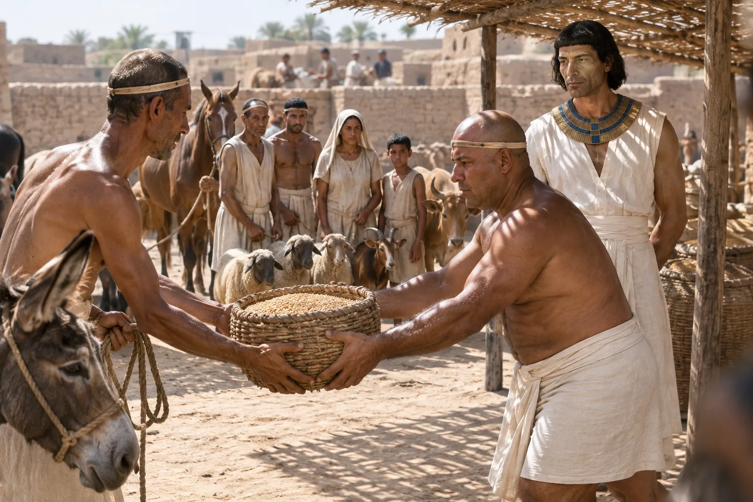 Food in Exchange for Livestock (Genesis 47:16–17)