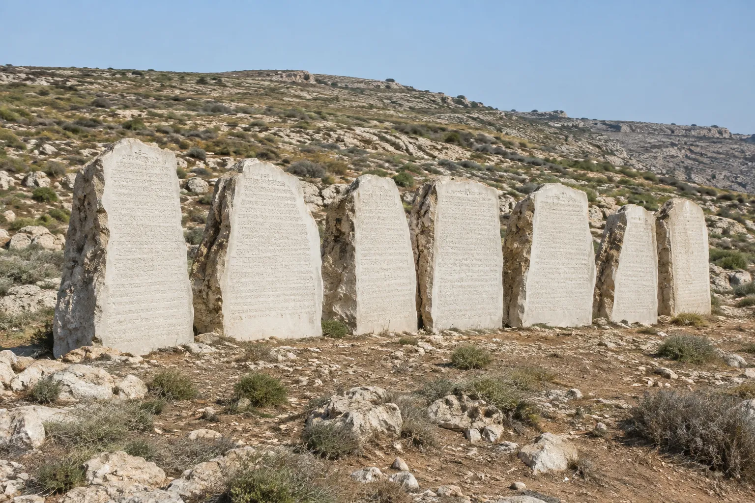 The law written on plastered stones (Deuteronomy 27:2–8)