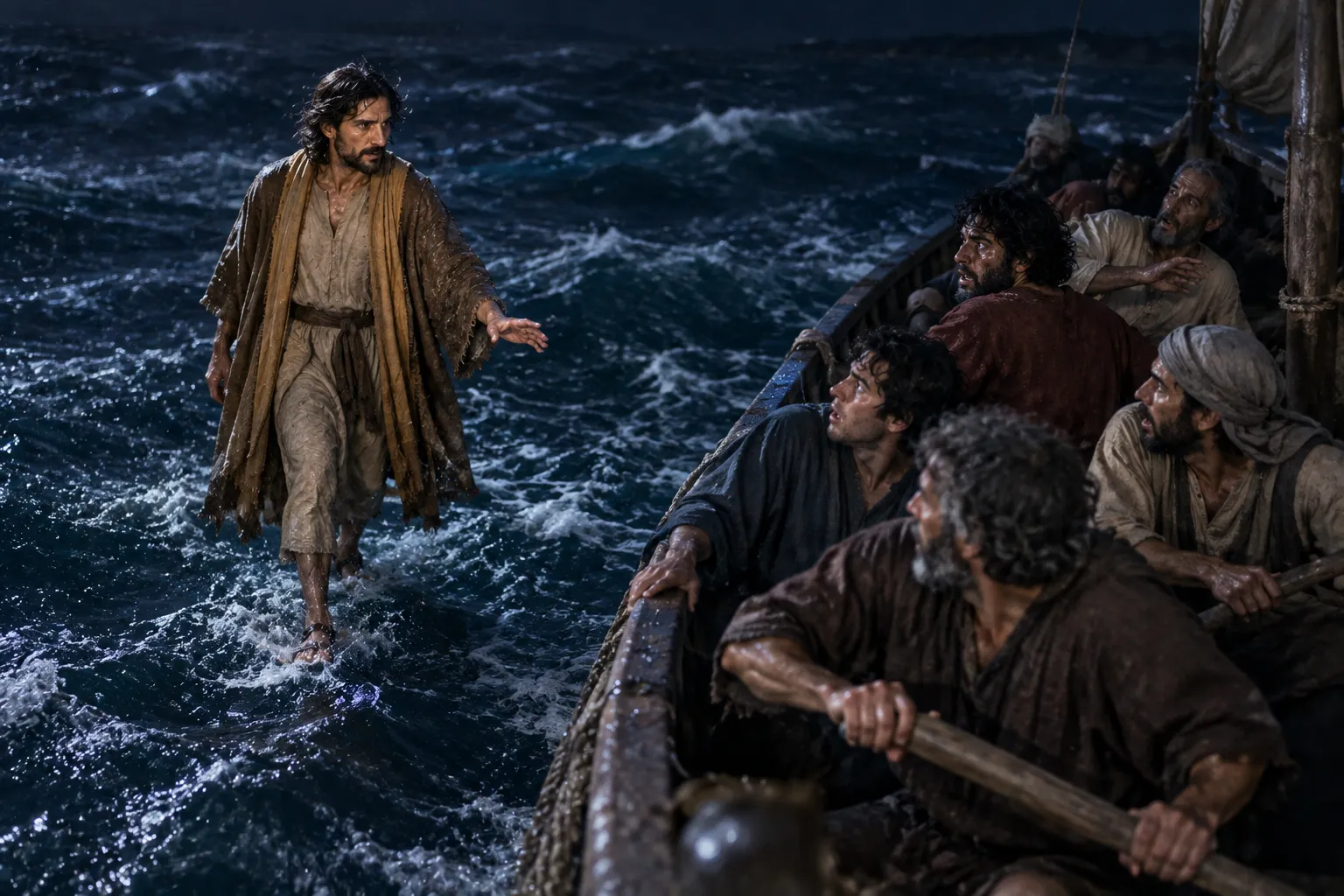 Jesus Approaches Across the Sea (John 6:17–20)