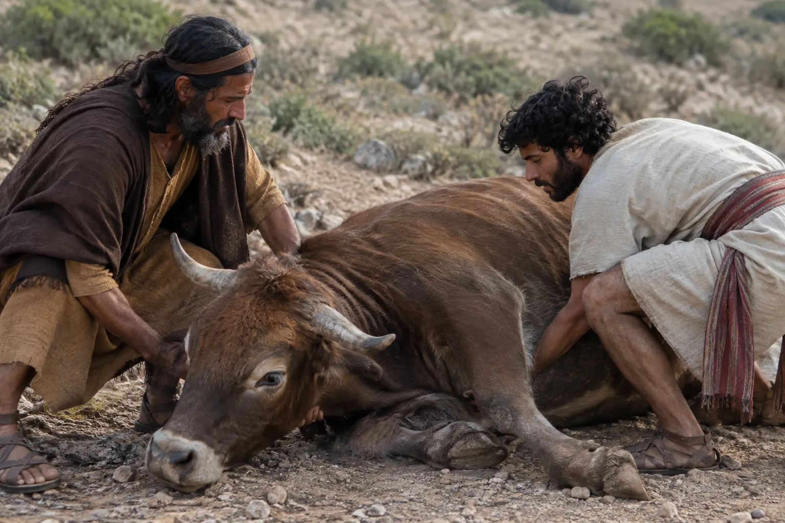 Helping Raise the Fallen Ox (Deuteronomy 22:4)