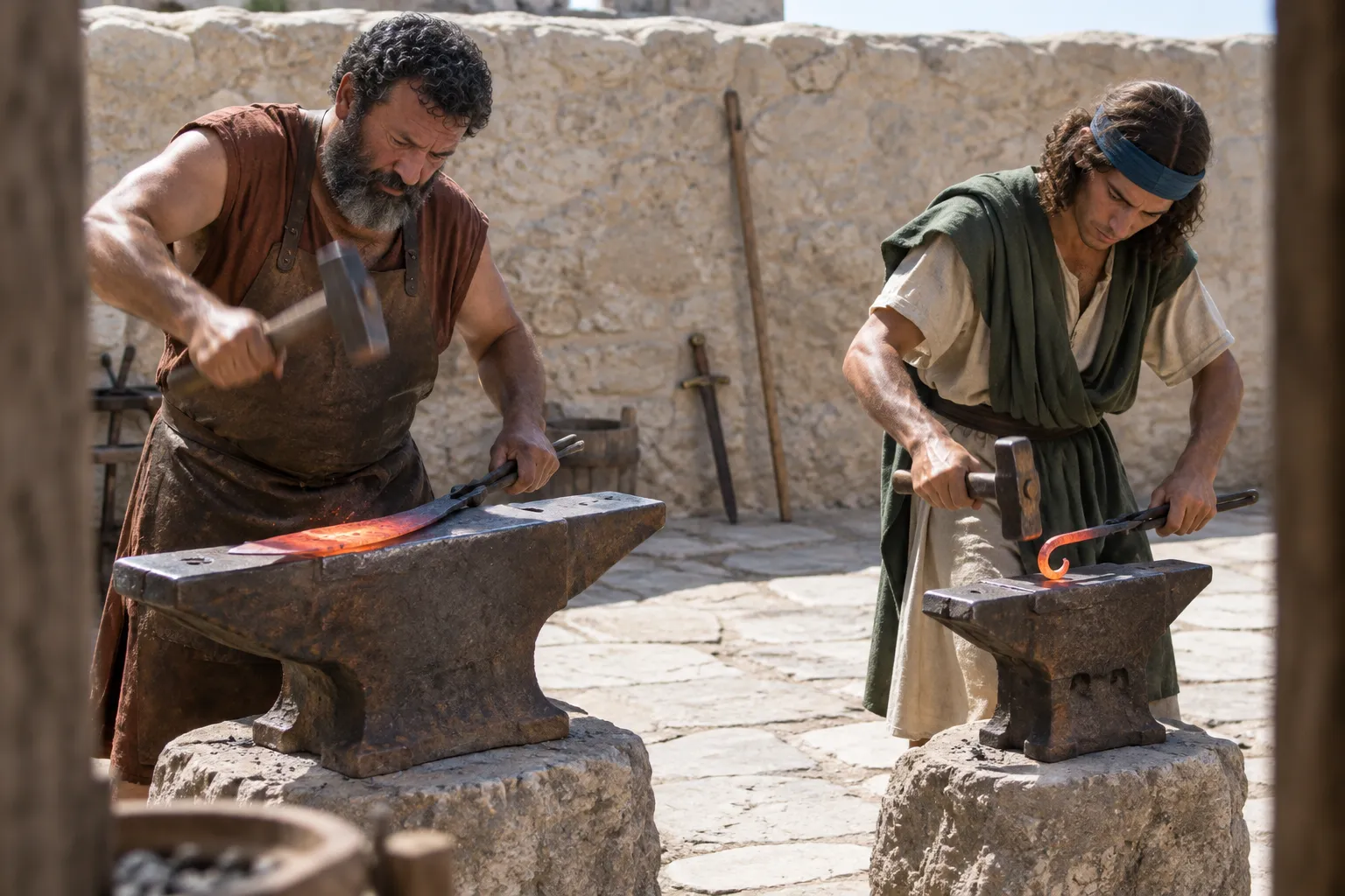 Swords beaten into plowshares (Isaiah 2:4)