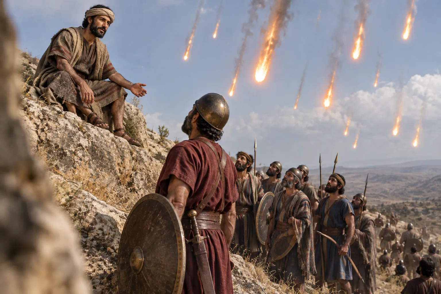 Fire Descends on the First Company (2 Kings 1:9–10)