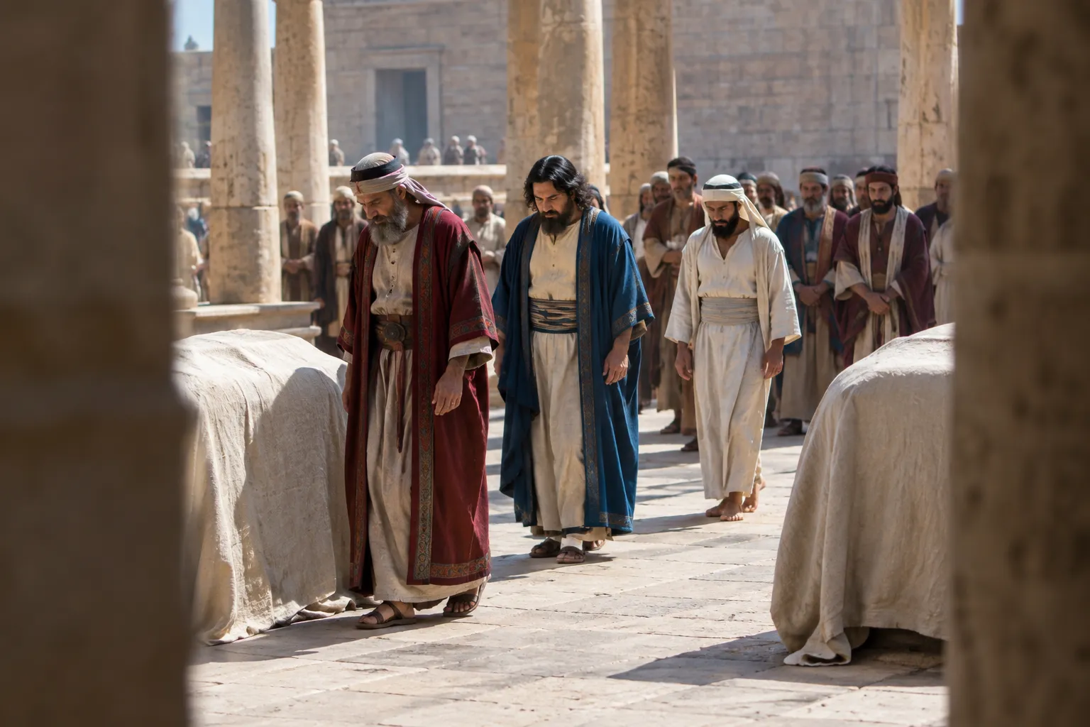 They pass between the calf pieces (Jeremiah 34:18–19)