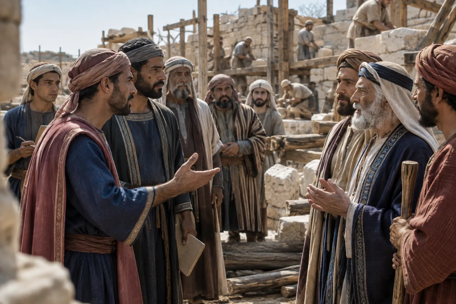 The governor questions the elders (Ezra 5:3–6)