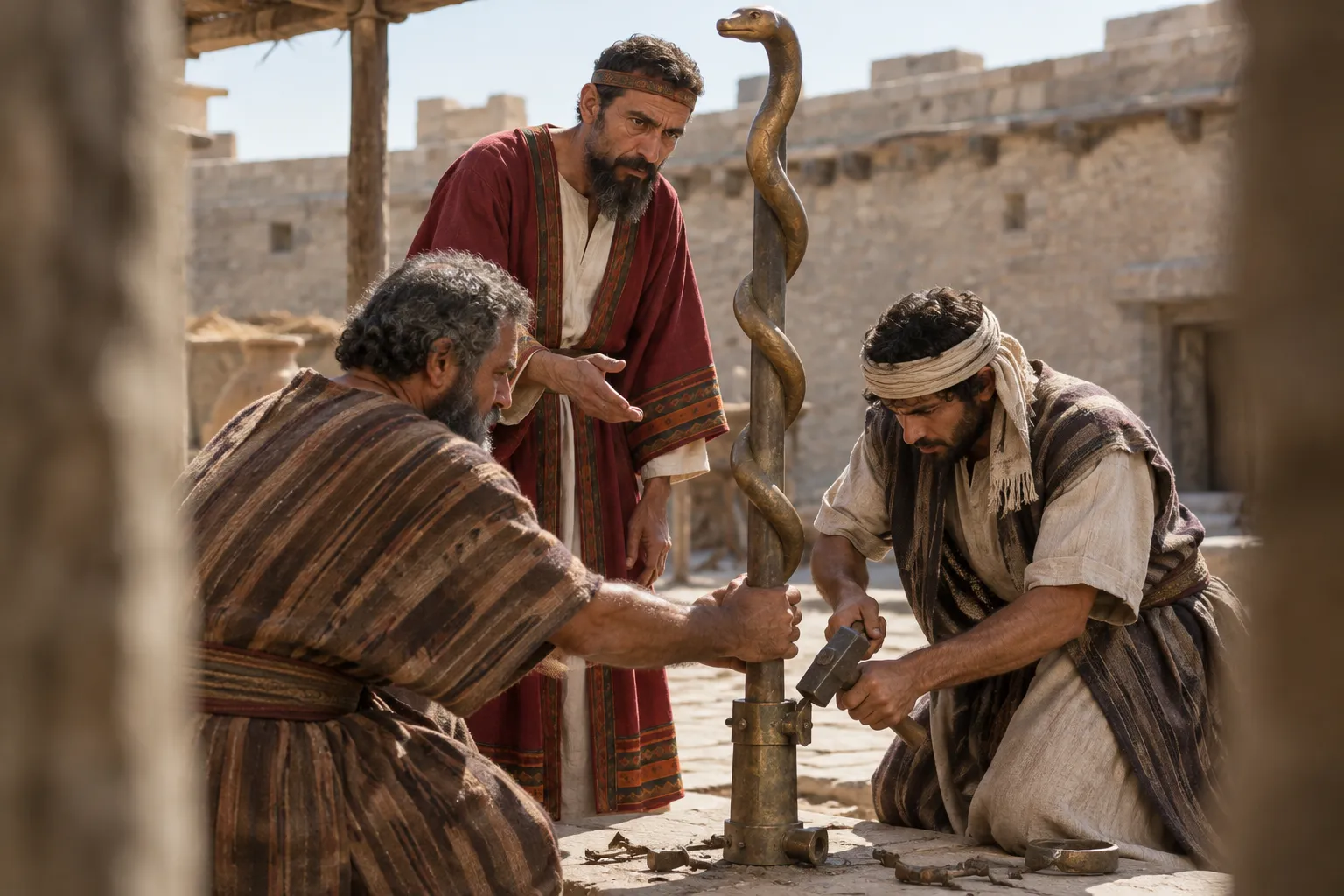 Hezekiah destroys Nehushtan (2 Kings 18:4)