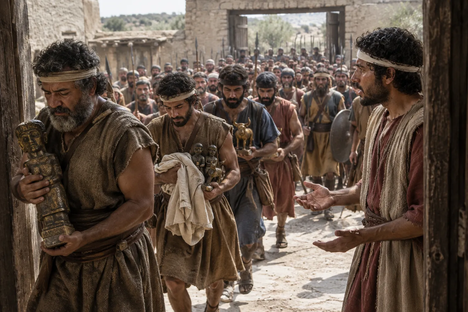 The shrine is seized (Judges 18:16–18)