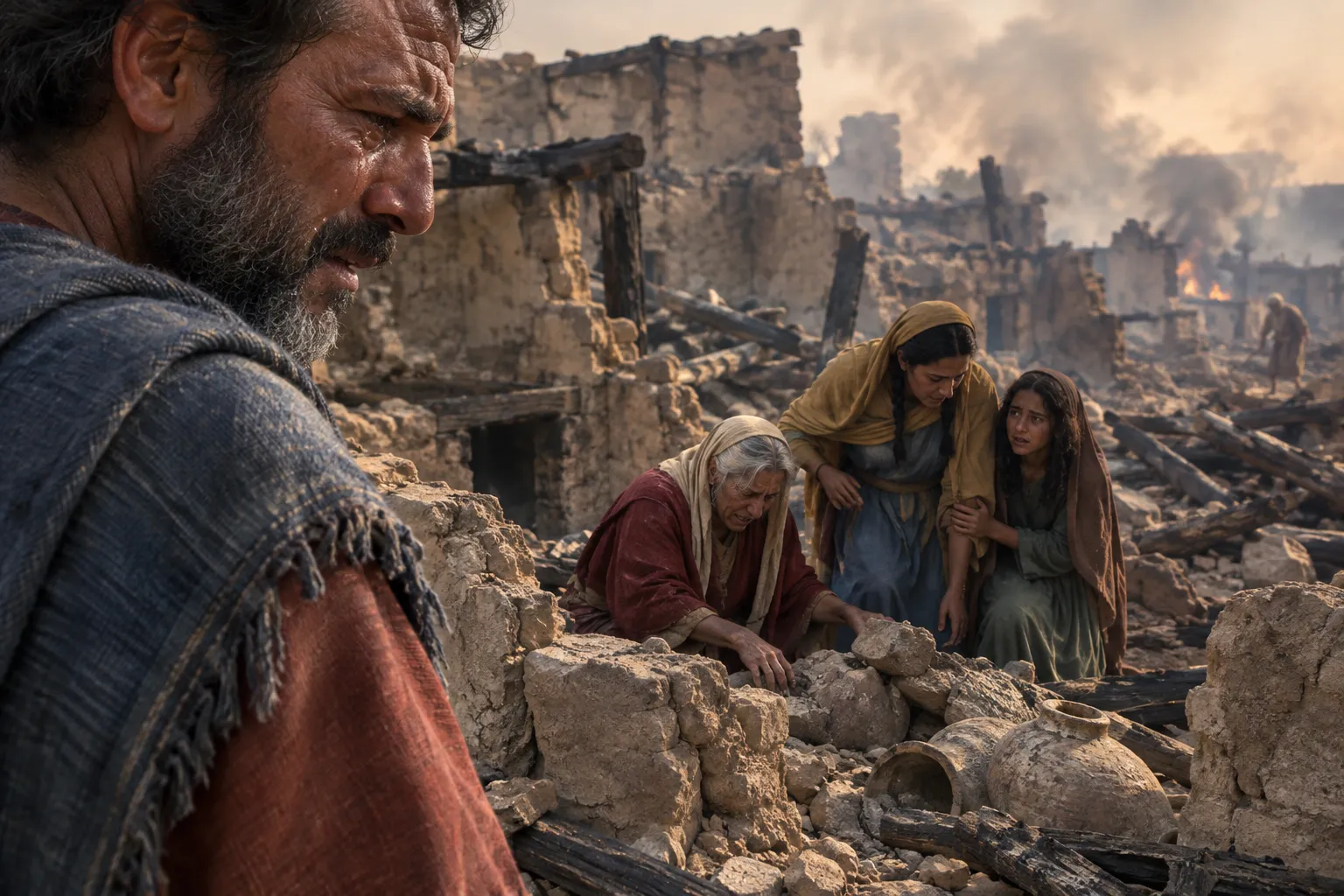 Tears over the daughter-city (Lamentations 3:48–51)