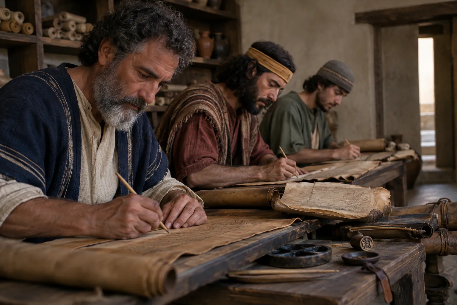 The men of Hezekiah copy Solomon’s proverbs (Proverbs 25:1)