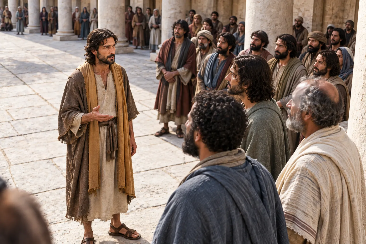 Jesus warns his disciples about the scribes (Luke 20:45–47)
