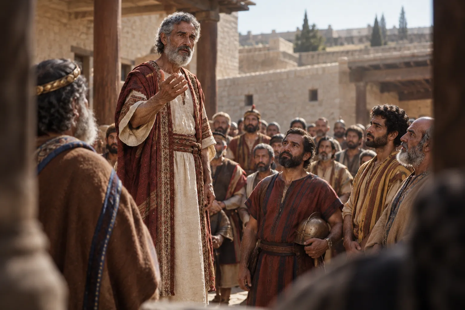 The aged David addresses Israel’s leaders (1 Chronicles 28:1–2)