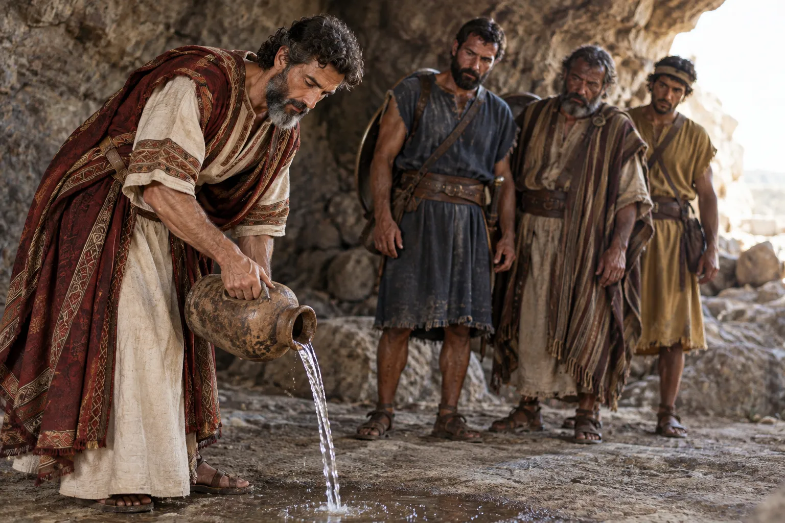 David Pours Out the Water (2 Samuel 23:13–17)